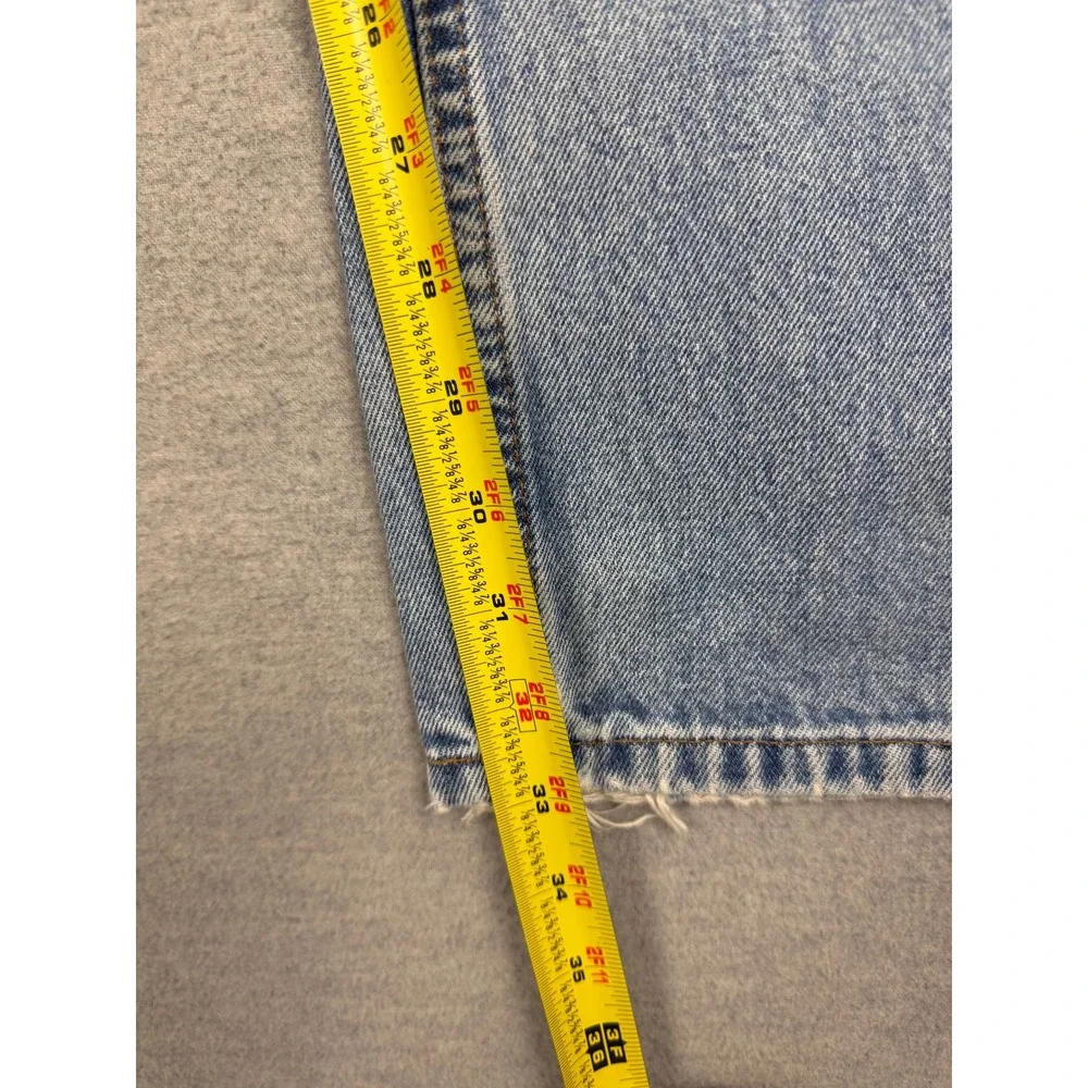 Vintage 90s Levis 505 Regular Fit Straight Leg Light Wash Jeans 35x33 1616